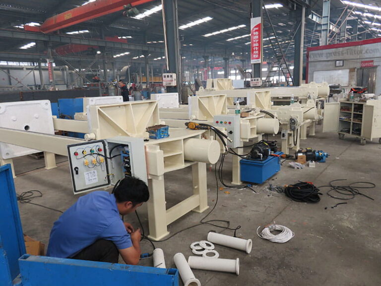 Debugging the filter press machine