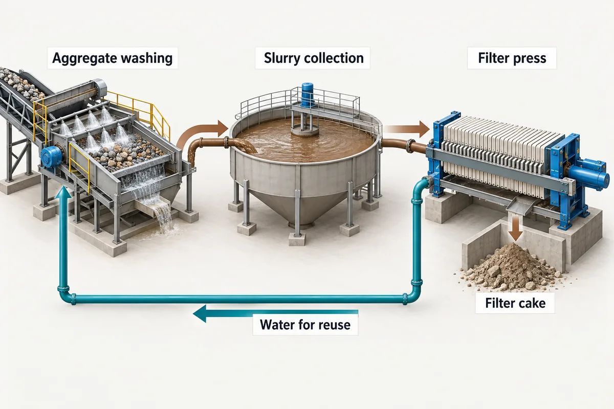 What Is Filter Press Used for? 6 Practical Applications 2 aggregate process water recovery