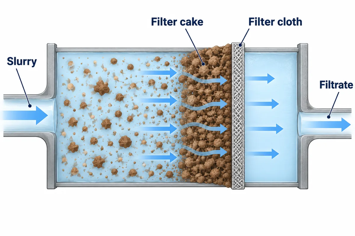 What Is Filter Press Cake? Formation, Uses & Dryness Explained 2 filter cake formation diagram