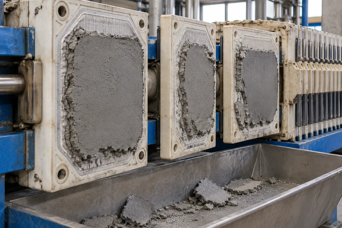 filter press plates cake discharge