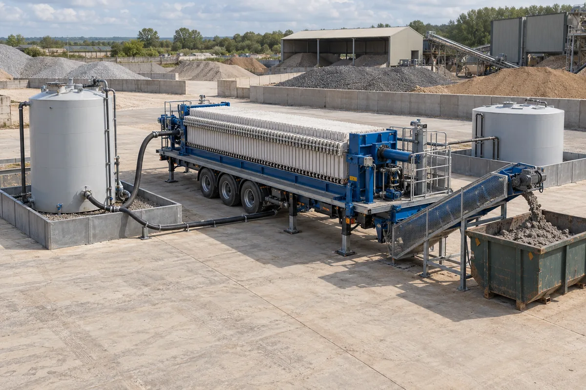 mobile dewatering site layout