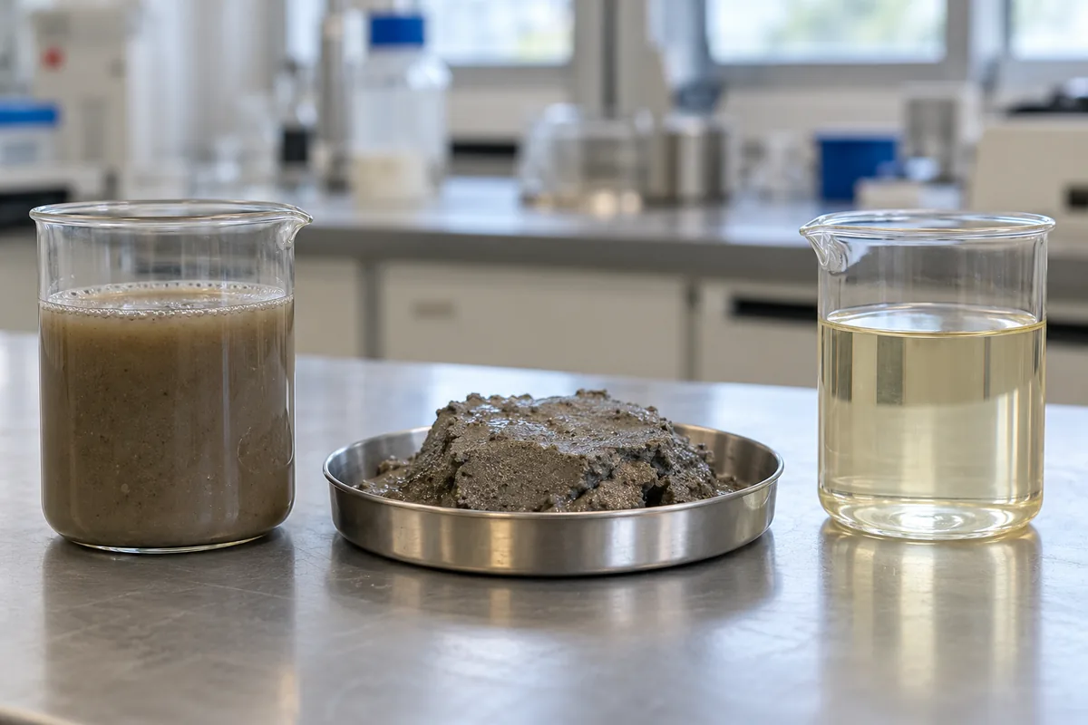 slurry filter cake filtrate samples