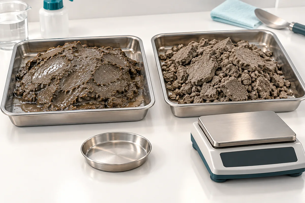 filter cake moisture sampling