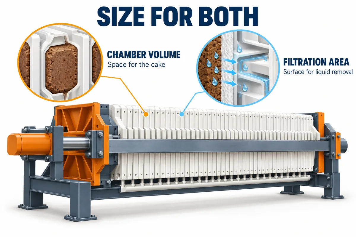 How to Choose Filter Press Size: 8 Practical Sizing Steps Guide 1 filter press sizing volume and area