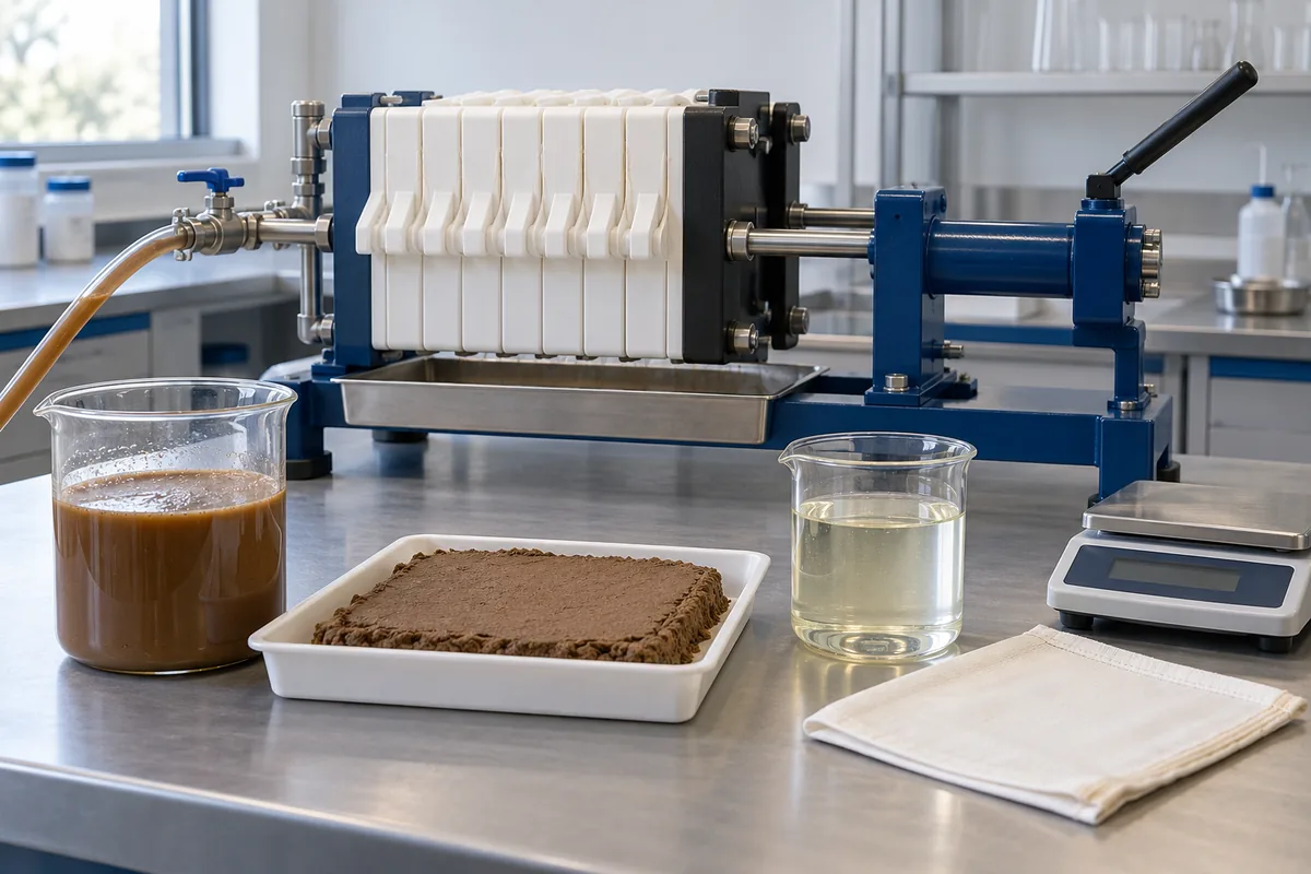 filter press slurry testing and cake samples