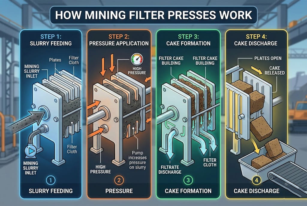 how mining filter presses work