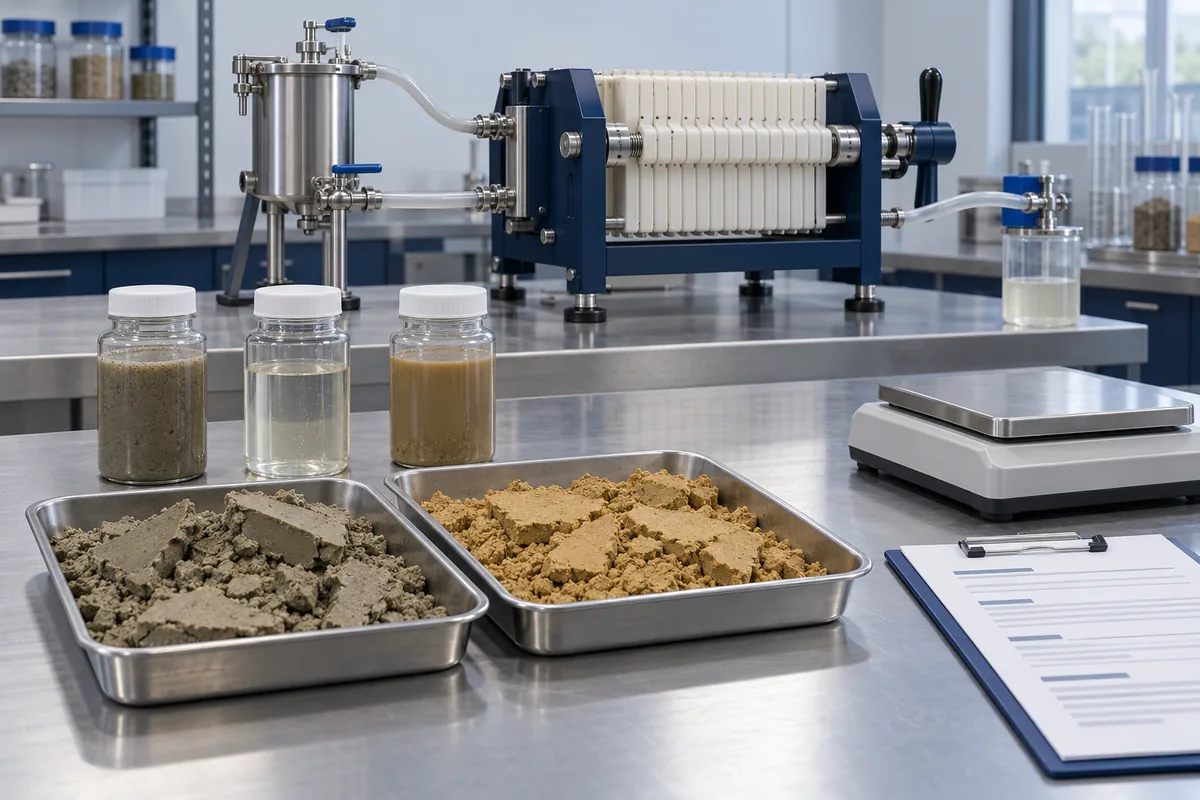 filter press slurry testing and cake samples