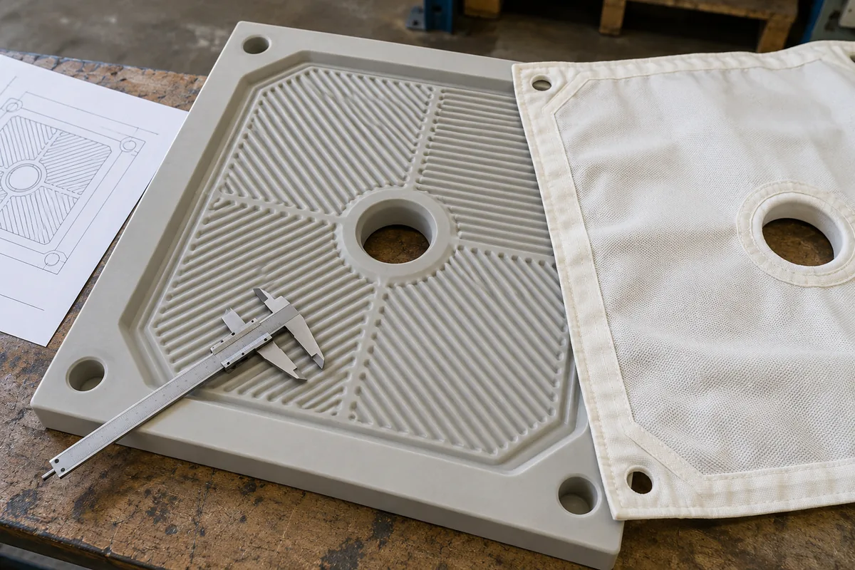 filter cloth plate fit inspection