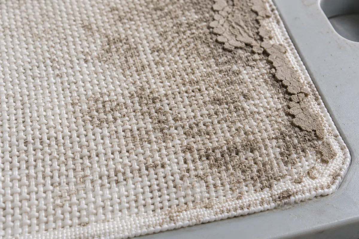 How to Clean Filter Press Cloth: A Step-by-Step Guide 2 filter cloth weave mineral buildup